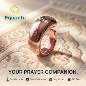 Contador Digital de Tasbih Musulmán, Anillo Inteligente Religioso con Control por Aplicación, Estuche de Plástico, Recordatorio de Oración, Alarma de Azan, Carga Inalámbrica - Product Image 1