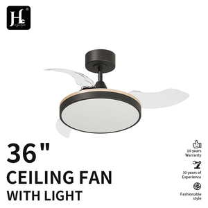 Bestselling product: 42 inch invisible blade <b>ceiling</b> fan <b>light</b> with white and black decorative lampshade for home use - Product Image 2