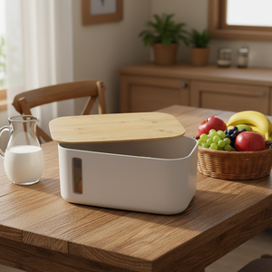 Ensemble de boîtes <span class=keywords><strong>à</strong></span> <span class=keywords><strong>pain</strong></span> et de récipients en acier galvanisé de qualité alimentaire avec couvercle en planche <span class=keywords><strong>à</strong></span> découper <span class=keywords><strong>pour</strong></span> le rangement de la <span class=keywords><strong>cuisine</strong></span> (<span class=keywords><strong>pain</strong></span>, grains de café, noix, thé) - Product Image 4