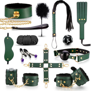 Set de Restricción BDSM, Kit de Bondage de Cuero para Coqueteo, Esposas Suaves para Muñecas y Tobillos, Collar, Anteojeras, Juguetes Sexuales para Adultos y Parejas - Product Image 1