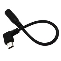 15cm 3.5mm femelle à 5 broches Mini USB mâle 90 Angle Microphone adaptateur câble prise Audio tressé Angle droit Mini 5pin à DC3.5