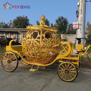 Carrozza di Cenerentola Bianca in Metallo per Matrimoni, Design Natalizio a Forma di Zucca, Prodotta dal Produttore di Carrozze a Zucca - Product Image 6