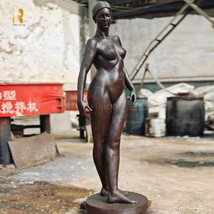Statue de femme <span class=keywords><strong>nue</strong></span> dansant en bronze, décoration de jardin moderne en plein air - Product Image 3