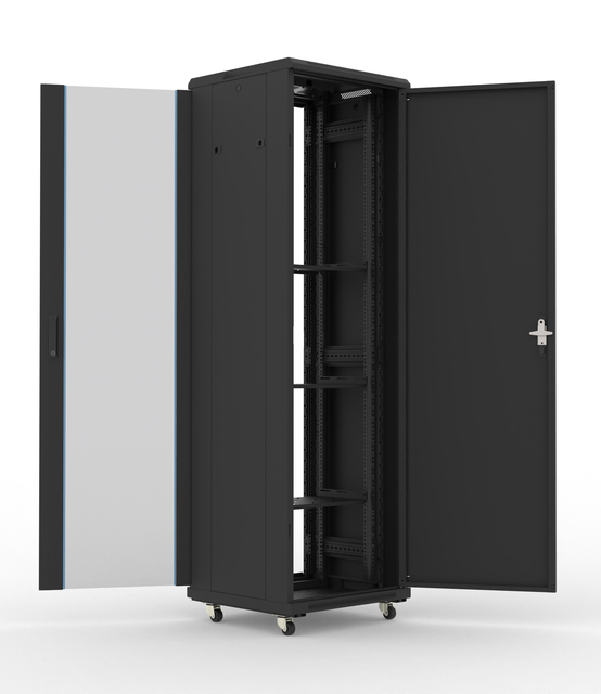 42U 19 Inch Network Enclosure Steel Server Rack for Computer Applications Ready for Standard Data Center Use Stock Products