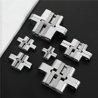 Bisagra Oculta 3D de Acero Inoxidable con Cierre Suave, Diseño Contemporáneo, Fácil Instalación para Gabinetes de Baño, Cocina y Dormitorio