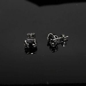 Pendientes de bola negros de acero y titanio yunnique con diseño geométrico de dragón y fénix para hombres y mujeres, joyería de regalo - Product Image 3