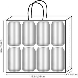 Grands sacs en papier kraft avec poignées pour le déjeuner quotidien, les boutiques, les supermarchés, Noël, les anniversaires, les mariages, emballage en papier - Product Image 5