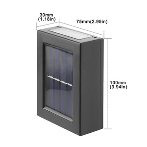 DB Solar Deck Lights Lámparas de pared para exteriores para jardín, patio, camino, escaleras y valla, Juego de 2 uds. - Product Image 5