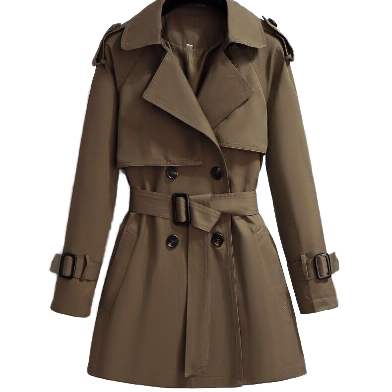 Brown Pronged Buckle Trench Coat Brown Pronged Buckle Trench Coat