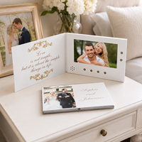 Tarjetas de Visita de Papel Hechas a Mano con Logotipos, Invitaciones en Video, Pantalla LCD, Reproductor MP4, Álbum de Videos, Video de Felicitación Empresarial, OEM/ODM