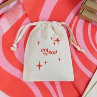Sac de rangement pour bijoux en coton satiné avec cordon de serrage, impression personnalisée du logo, prix de gros usine, pochette en lin pour bijoux