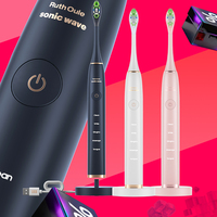 Cepillo de Dientes Eléctrico LED de Alta Tecnología V6, 260 Días de Autonomía, 46000 Vibraciones Sónicas, Resistente al Agua IPX7, Blanqueamiento Dental