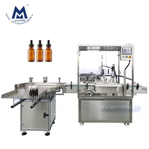 Automatic liquid 5ml 10ml and capping bottle small essential oil filling machine