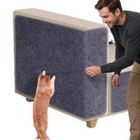 Protection anti-griffures pour canapé et meubles, tissu en cuir auto-adhésif réparable, style mignon, tapis anti-griffures pour chat de Noël, pour intérieur