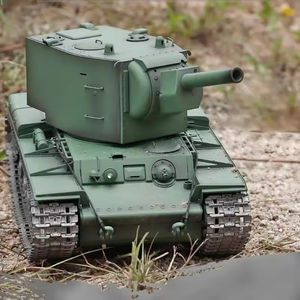 Heng Long 3949-1 Char RC professionnel 1/16 <span class=keywords><strong>KV</strong></span>-2 Union soviétique Char de combat principal en métal Militaire WW2 Char lourd de l'armée Vente en gros Fumant - Product Image 2