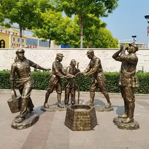 Customize Life Size Outdoor Street Decorative Cast Metal Copper Figure Statue Sculpture Bronze Matel Statue Sculpture For Decor