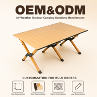 Table pliante d'extérieur en acier à haute teneur en carbone, portable, imperméable et durable, pour le camping, les pique-niques, la cuisine et l'atelier