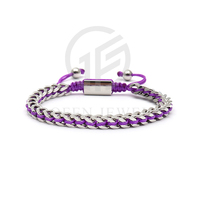 Le bracelet pour homme en acier inoxydable poli galvanisé ne se décolore pas pendant deux ans