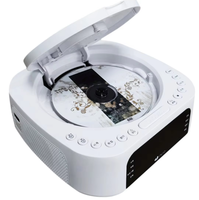 Multi-fonction Dual Stereo speaker CD/DVD Player BT USB Display dengan pengisian nirkabel dan jam dan Alarm CD Boombox