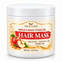 Masker Rambut Pelembap Perbaikan Rambut dengan Minyak Argan dan Cuka Apel, Perawatan Mendalam Anti Frizz, OEM Label Pribadi Grosir Kustom