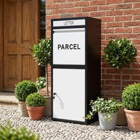 Boîte aux lettres en métal pour journaux allemands, grande capacité, extérieure, en acier galvanisé, pour colis et livraisons