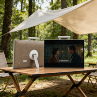 Nouvelle télévision intelligente de 32 pouces avec 8+128 Go de stockage, équipée d'une télécommande et d'un étui de transport, adaptée au bureau à domicile et à l'éducation