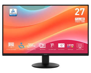 จอภาพ MSI PRO MP272L ขนาด 27 นิ้ว แบบแบน IPS ความละเอียด 1920x1080 100Hz ป้องกันแสงสะท้อน ถนอมสายตา สำหรับคอมพิวเตอร์ตั้งโต๊ะ เหมาะสำหรับงานออฟฟิศ ขายส่ง - Product Image 1