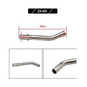 Accessoires moto tuyau d'échappement moto moyen tuyau de liaison tuyau pour Z1000 Z800 Z900 Z600 <span class=keywords><strong>Z750</strong></span> - Product Image 3