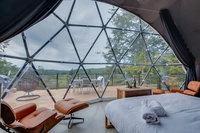 Cabines de glamping Cabana Haus Tentes avec salle de bain Cabine de glamping Lusso Carpa De Cupula Geodesica Dom