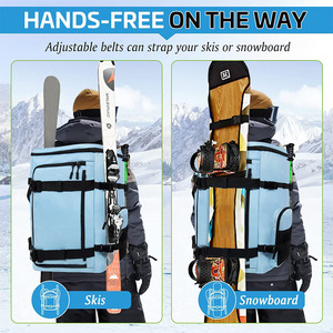 Sac à dos d'extérieur en polyester 600D grande capacité pour chaussures de ski, casque et vêtements – Organisateur - Product Image 2