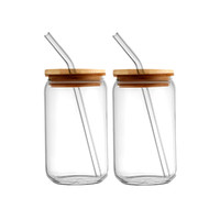 Usine personnalisée en forme de paquet de 4 verres à boire bière peut tasses en verre 16 oz