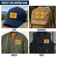Écussons brodés personnalisés thermocollants non-tissés, badges en tissu rectangulaires vierges pour vêtements, sacs et chapeaux