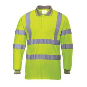 PORTWEST - S277YERXXL Polo jaune manches longues haute visibilité-EAN 5036108181797 HI-VIS WORKWEAR - Product Image 1
