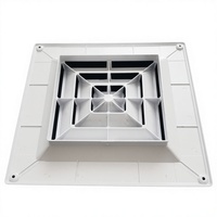 Diffuseurs d'air carrés en plastique sur mesure, systèmes de ventilation modernes HVAC, grilles d'aération, durables, installation facile