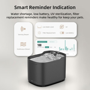 Oem 2.5L Pin hoạt động Pet đài phun nước Wifi tuya App thép không gỉ tự động cảm biến không dây thông minh Mèo nước quả UV - Product Image 4