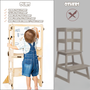 OEM ODM Lernturm enfant en bois <span class=keywords><strong>pliable</strong></span> cuisine aide <span class=keywords><strong>pliable</strong></span> étape outil enfant en bas âge Montessori <span class=keywords><strong>tour</strong></span> <span class=keywords><strong>d</strong></span>'apprentissage pour tout-petit - Product Image 3