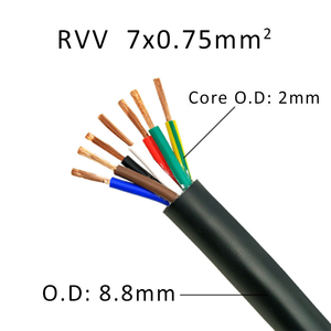Cavo di controllo in rame isolato XLPE KVV KVVR <span class=keywords><strong>0</strong></span>.6kV, <span class=keywords><strong>2</strong></span>-20 conduttori, 1.5-6mm, guaina in PE, per automazione industriale, computer e costruzioni, certificato CE - Product Image 5