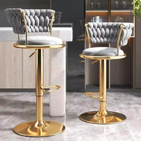 Chaise de bar pivotante de luxe haut de gamme moderne avec tabouret réglable, idéale pour la maison, modèle populaire sur internet, tabouret de haute qualité
