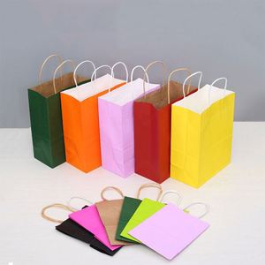 Wholesale Custom White Kraft Paper Bags- Personalized Logo Shopping Bags with Twisted Handles - Product Image 1