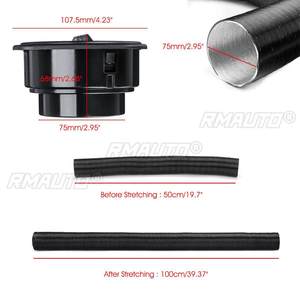 Conjunto de conductos de aire de 75 mm para calefacción de coche, camión o furgoneta, compatible con calentadores diésel de estacionamiento Webasto, Eberspächer y Propex - Product Image 6