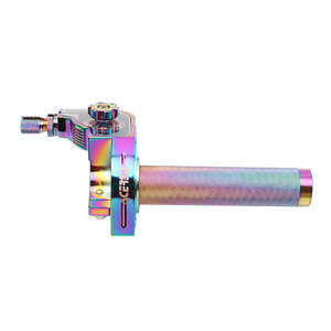 Poignées de guidon de moto en aluminium CNC pour cyclomoteur, scooter, vélo – Adaptation universelle pour moto tout-terrain et remplacement de poignées de frein/accélérateur - Product Image 4