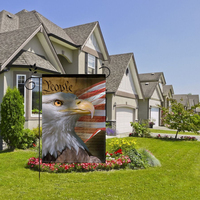 Produit promotionnel drapeau américain de haute qualité avec aigle 3x5ft 100% Polyester drapeau américain décoratif d'extérieur personnalisé