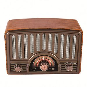 R-1927BT rétro vintage multi-bandes véritable <span class=keywords><strong>radio</strong></span> rechargeable en bois avec lecteur mp3 et fente pour lampe haut-parleur à <span class=keywords><strong>dents</strong></span> bleues - Product Image 2