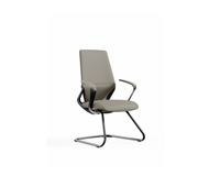 Chaise de bureau cantilever moderne en cuir PU avec dossier haut pour réception et mobilier commercial