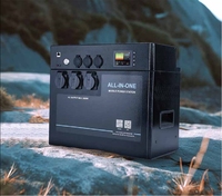 Ensemble complet nouveau 2000W 3000W camping-car Allinone énorme batterie externe dans une boîte générateur maison onduleur et système solaire avec application