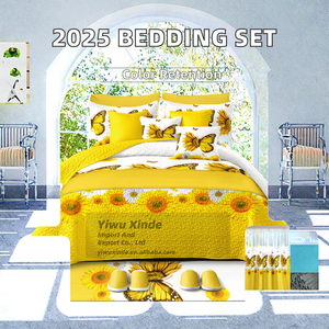 2025 Floral <strong>Bedding</strong> Collection 26 Pieces with <strong>Matching</strong> <strong>Curtains</strong> for Wedding <strong>and</strong> Hotel Use on Sale Online - Product Image 2