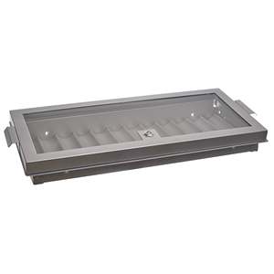 Plateau professionnel de jetons de poker de casino en métal à 12 rangées avec couvercle de verrouillage par Casino Supply - Product Image 1