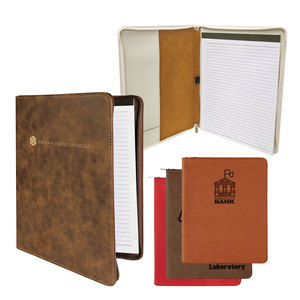 Carpeta de cuero sintético grabada con láser en blanco personalizada, <span class=keywords><strong>Pu</strong></span> carpeta con cremallera de cuero, cartera <span class=keywords><strong>A4</strong></span> con cremallera y Bloc de notas - Product Image 3