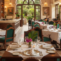 Tables et chaises de restaurant et d'hôtel de luxe modernes, disponibles en tailles et styles personnalisés