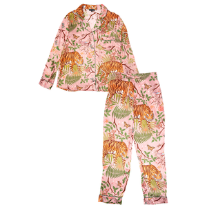 بيجامات مخصصة مطبوعة مجموعة بيجامات الفتيات الساتان مجموعات ملابس نوم نمط الأزهار ملابس نوم النساء ملابس نوم - Product Image 5